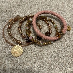 Alex and Ani Rose Gold Bracelet Set